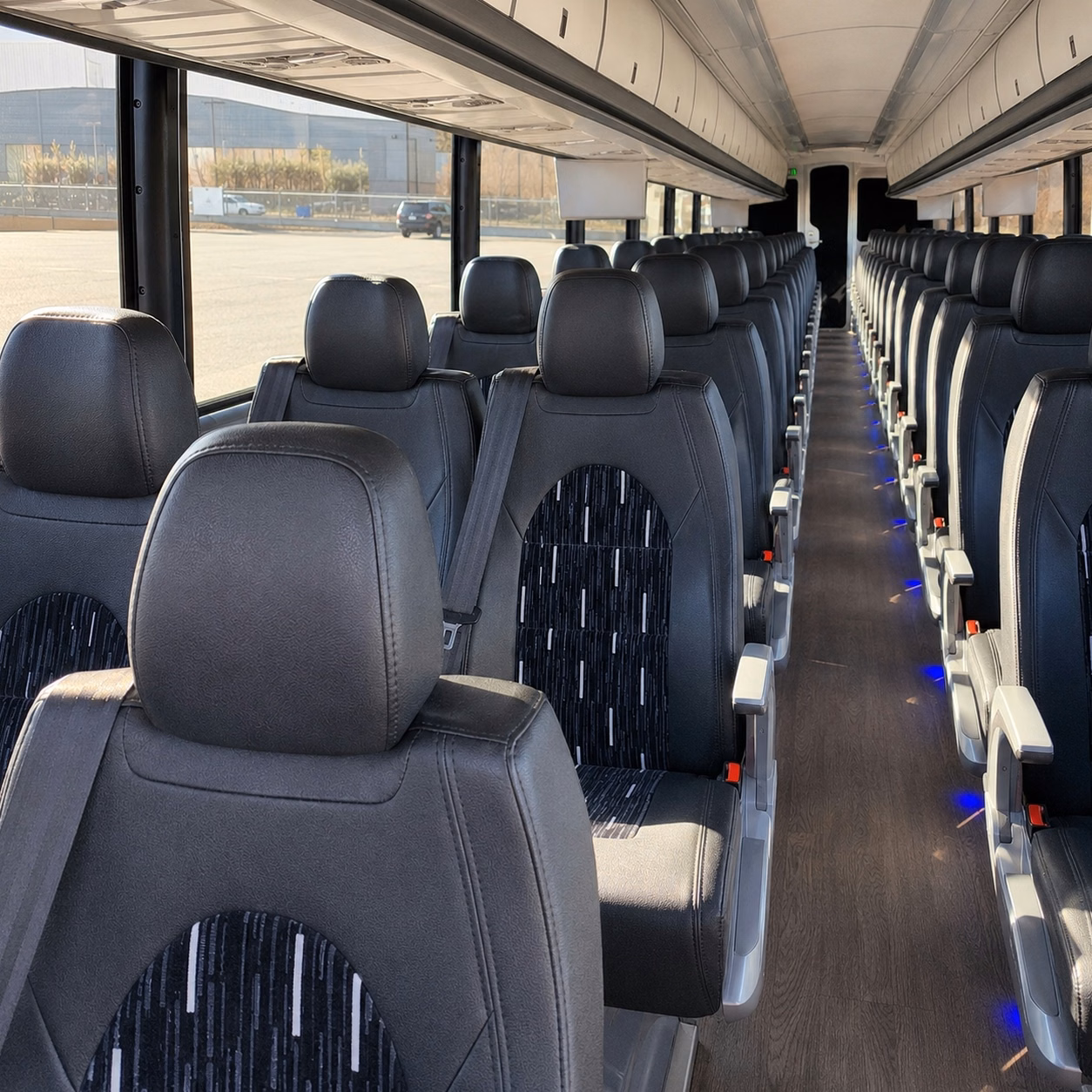 little rock charter bus rental interior