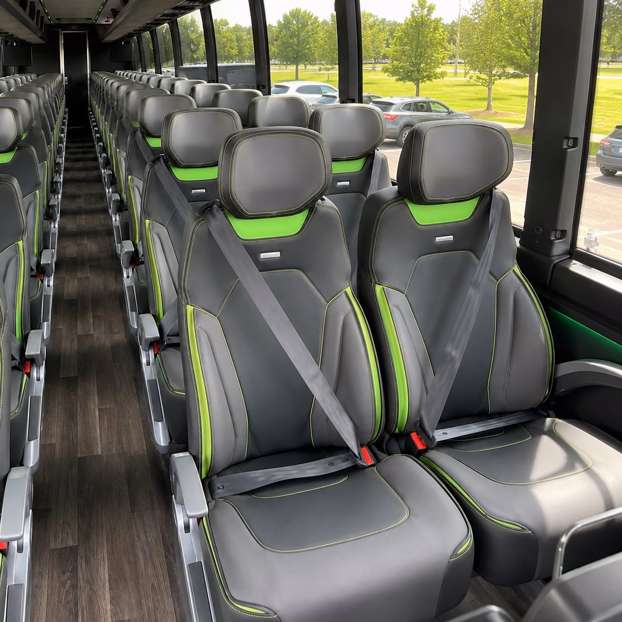 sports team fan charter bus rentals in little rock